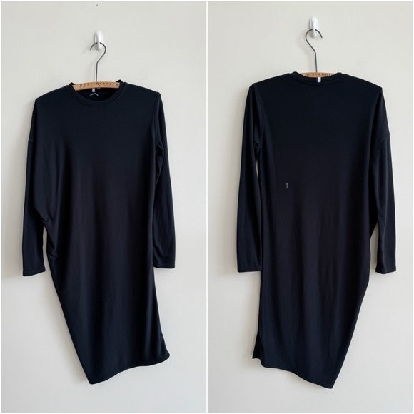 KIT AND ACE • Wave Long Sleeve Dress in Black - Picture 3 of 11